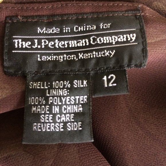 J Peterman Brown Silk Sarong Maxi Skirt 12 - Picture 7 of 11